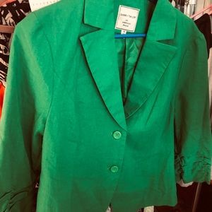 Kelly bright Green cotton lined blazer